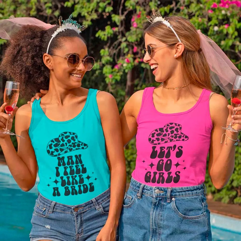 πΎ Man I Feel Like a Bride Bachelorette Party Tank Top π
