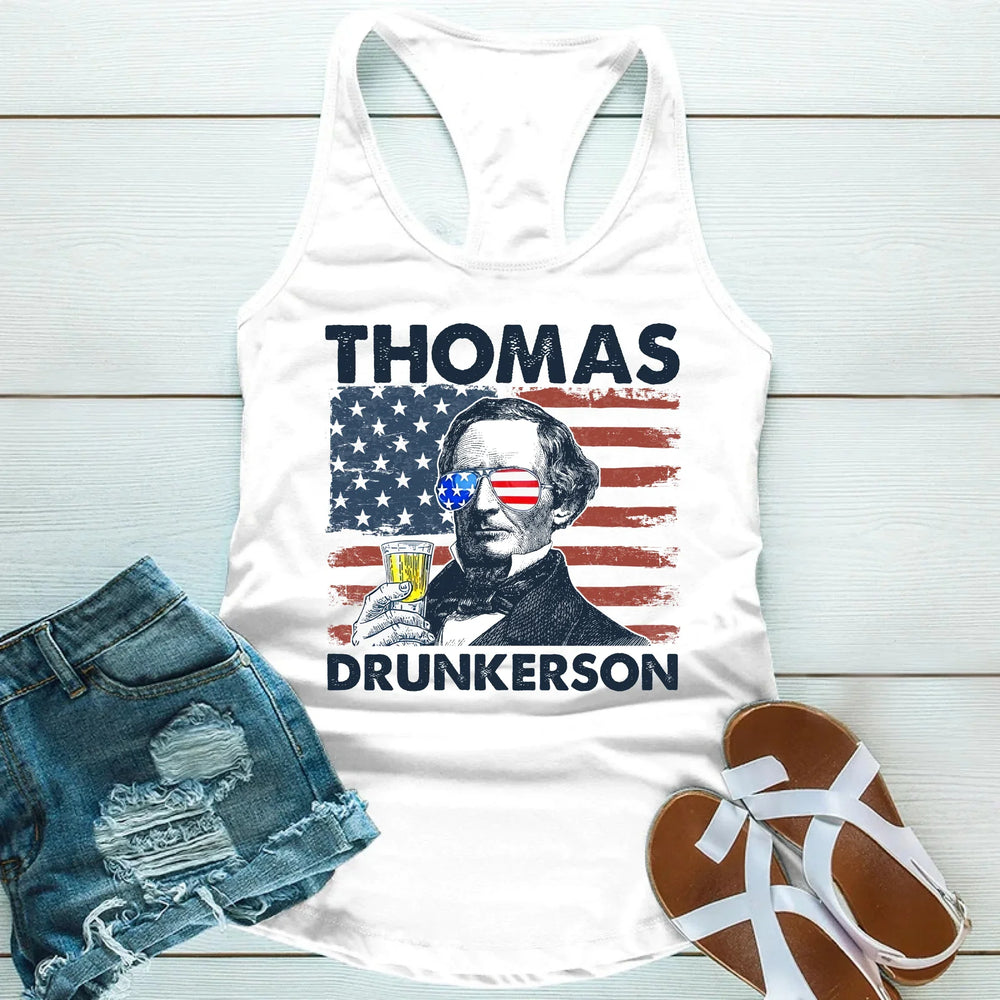 Thomas Drunkerson Unisex Tank Top β 4th of July Founding Father Tee