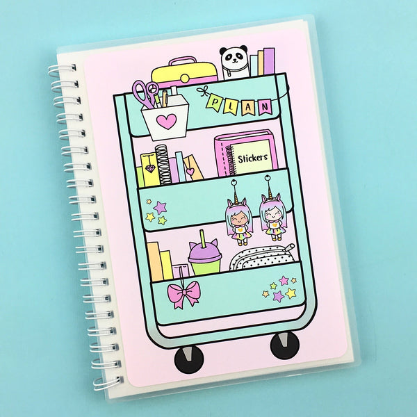 Planner Cart Reusable Sticker Book