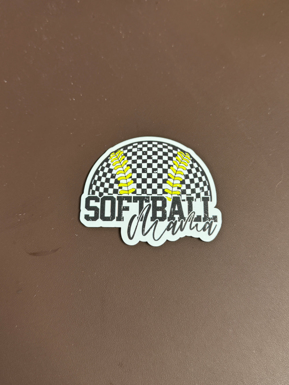 Softball Mama Checker UV Printed Patch