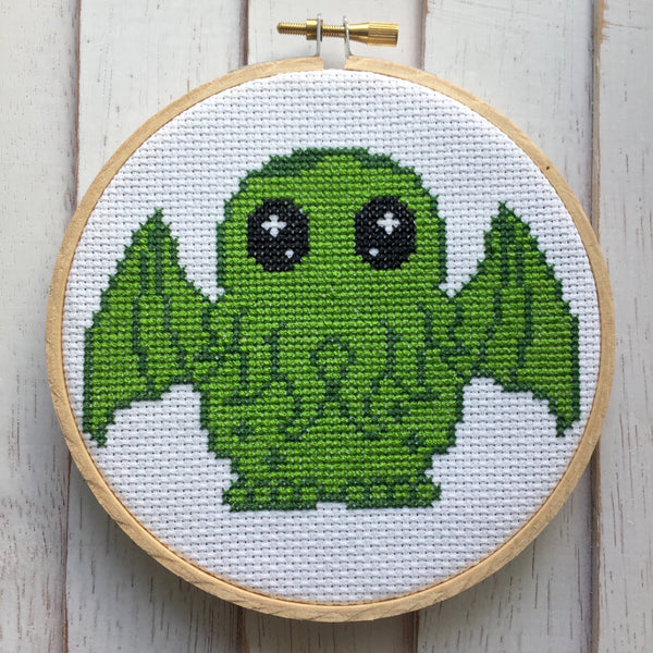 Cute Cthulhu Counted Cross Stitch DIY KIT Intermediate