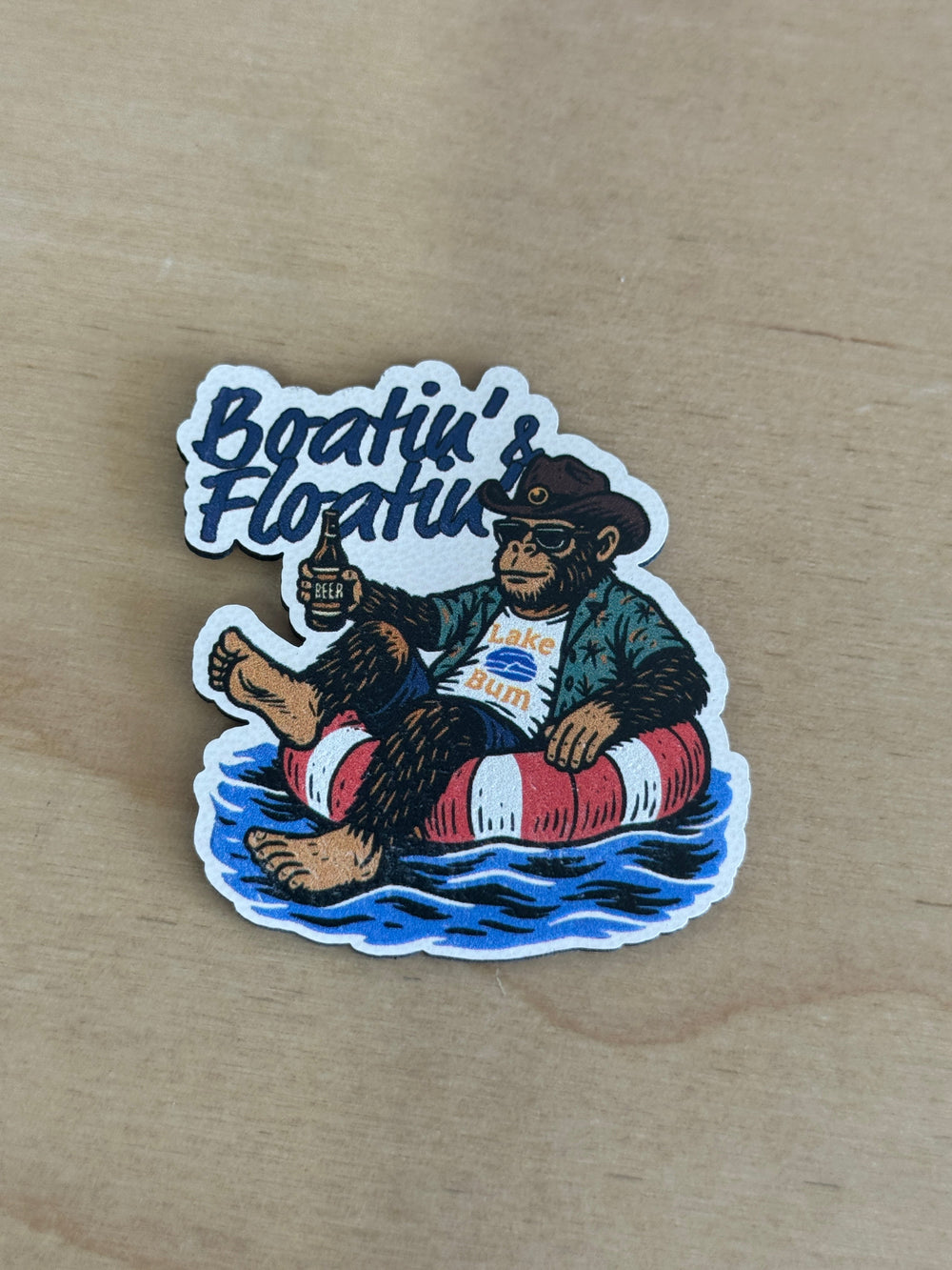 Boatin’ & Floatin - Sasquatch UV Printed Hat Patch