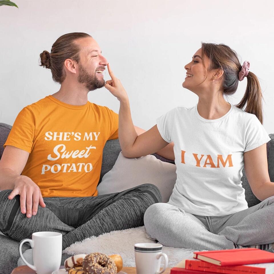I YAM T-Shirt โ Funny Thanksgiving Pun Tee