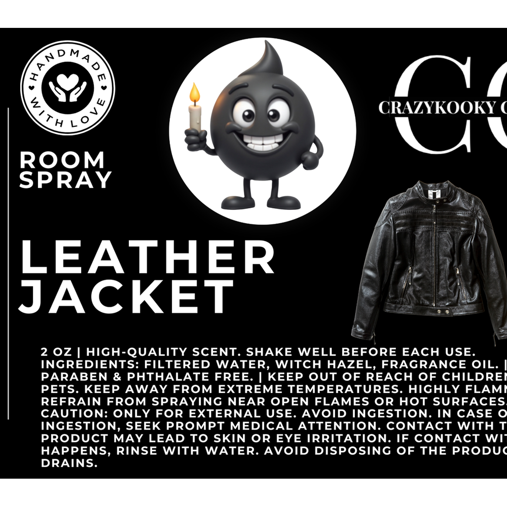 LEATHER JACKET - Room Spray, 2oz