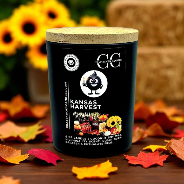 KANSAS HARVEST - Funny Candle, Scented Coconut Soy Candle, 6oz