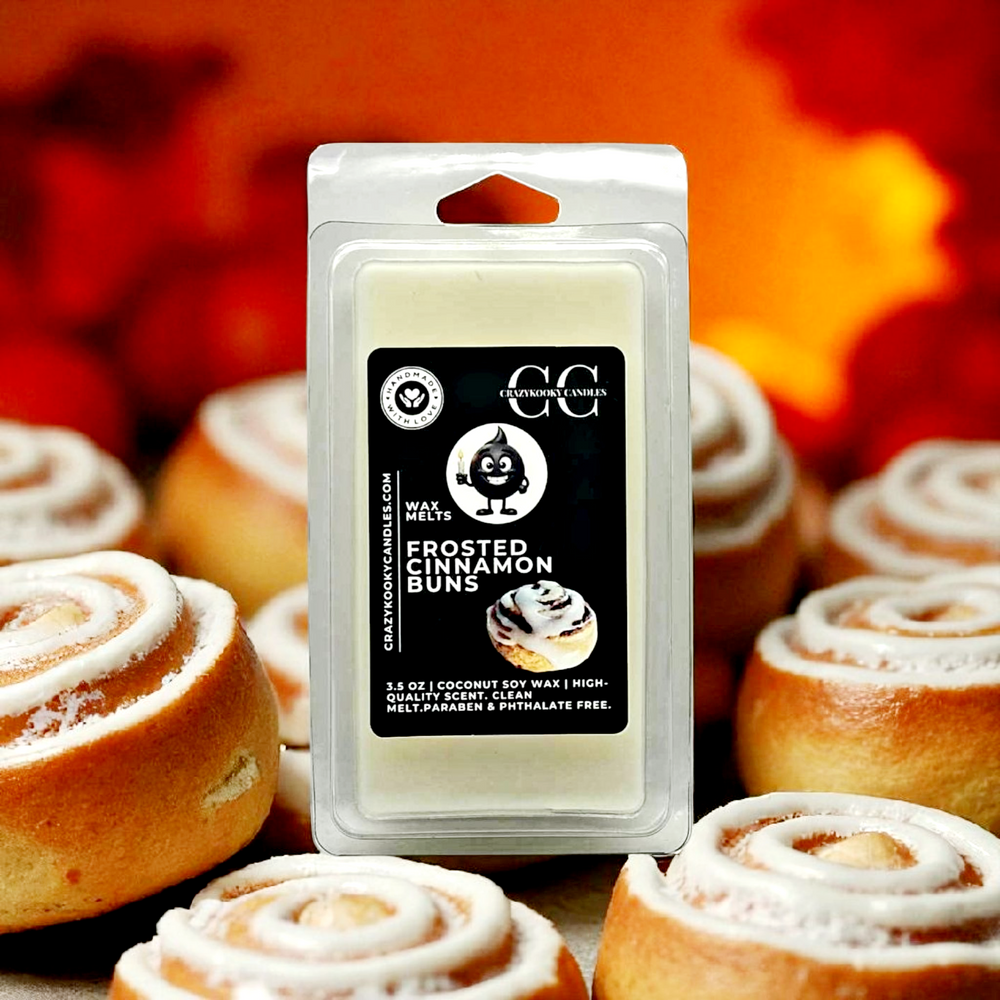 FROSTED CINNAMON BUNS - Wax Melts, Scented Coconut Soy, 3.5oz