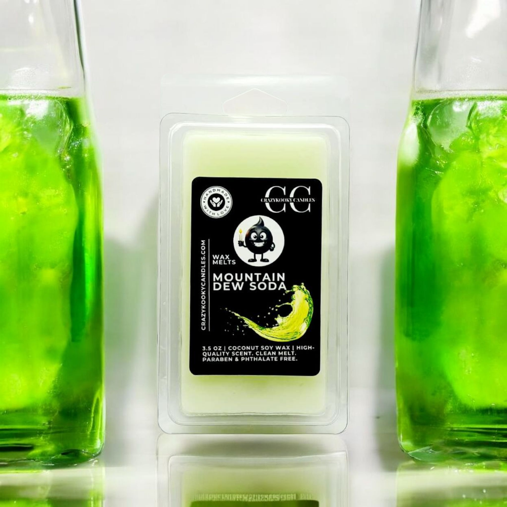 MOUNTAIN DEW SODA - Wax Melts, Scented Coconut Soy, 3.5oz