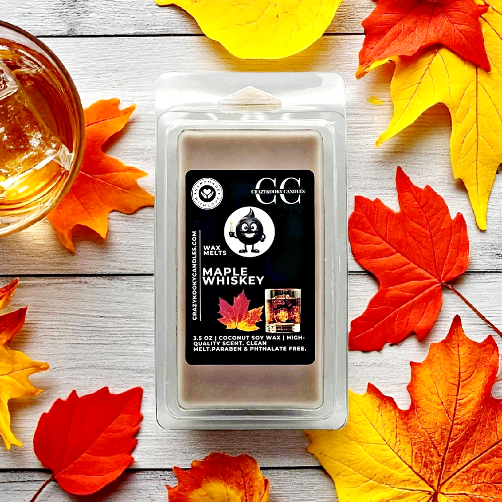 MAPLE WHISKEY - Wax Melts, Scented Coconut Soy, 3.5oz