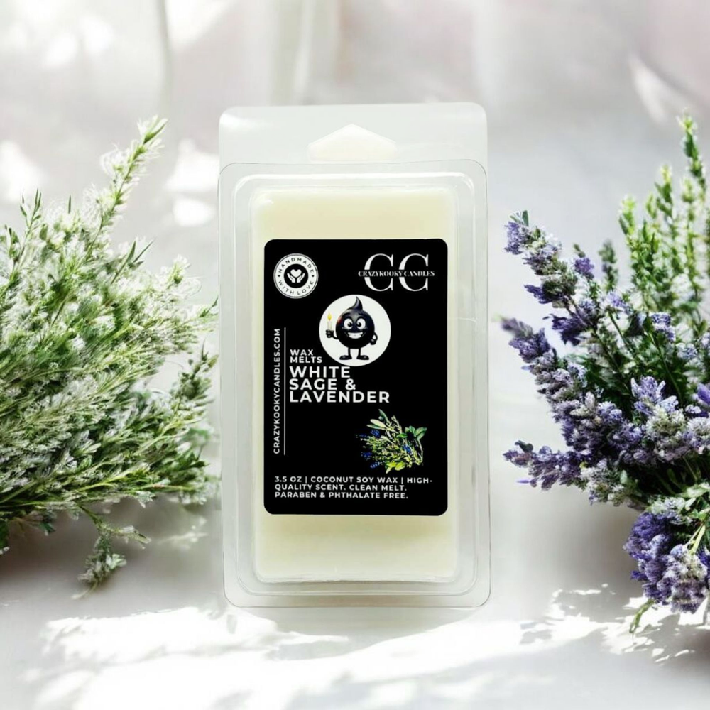 WHITE SAGE & LAVENDER - Wax Melts, Scented Coconut Soy, 3.5oz