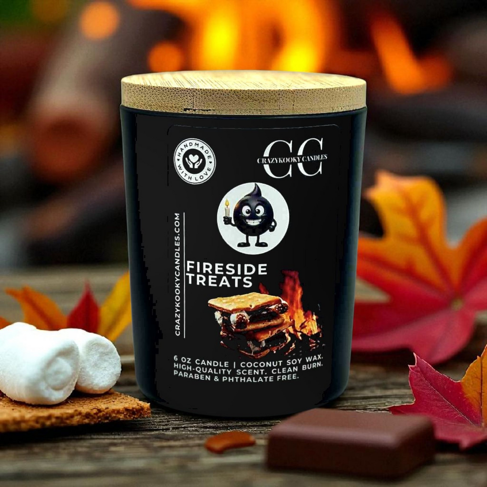 FIRESIDE TREATES - Funny Candle, Scented Coconut Soy Candle, 6oz