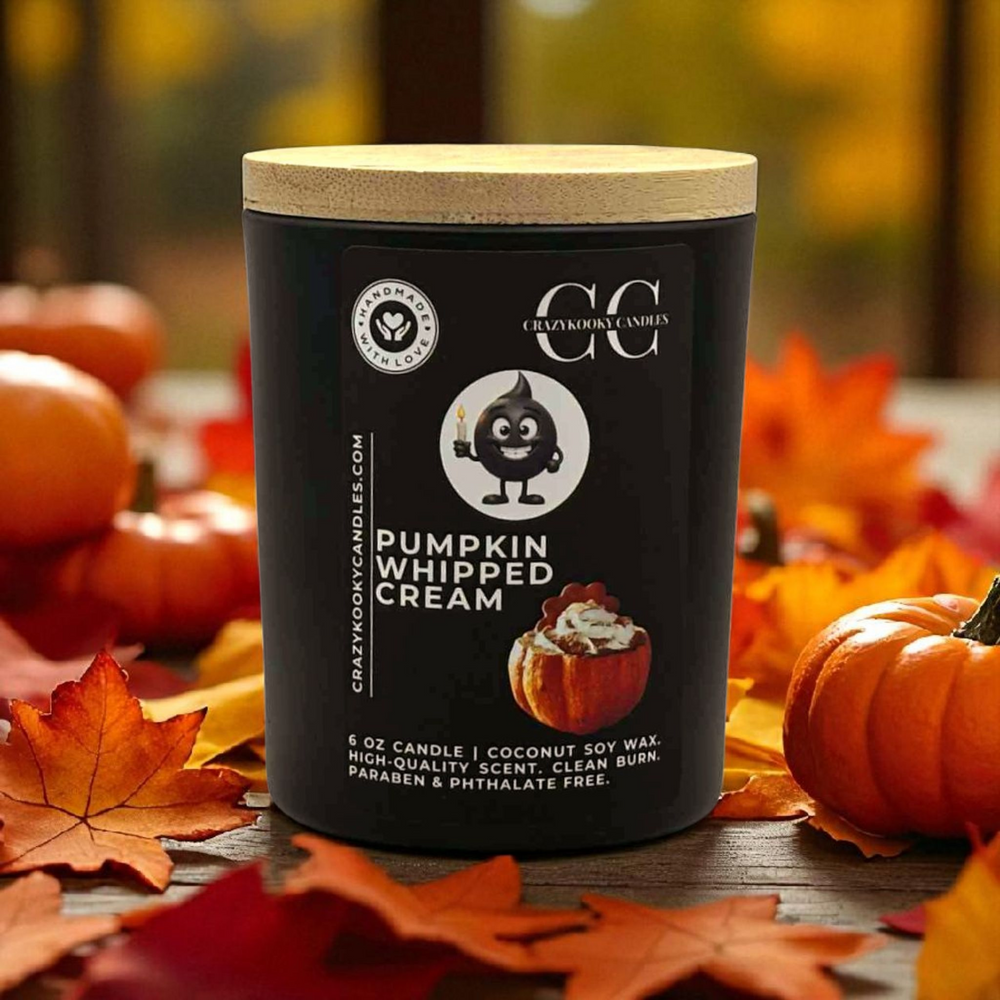PUMPKIN WHIPPED CREAM - Funny Candle, Scented Coconut Soy Candle, 6oz