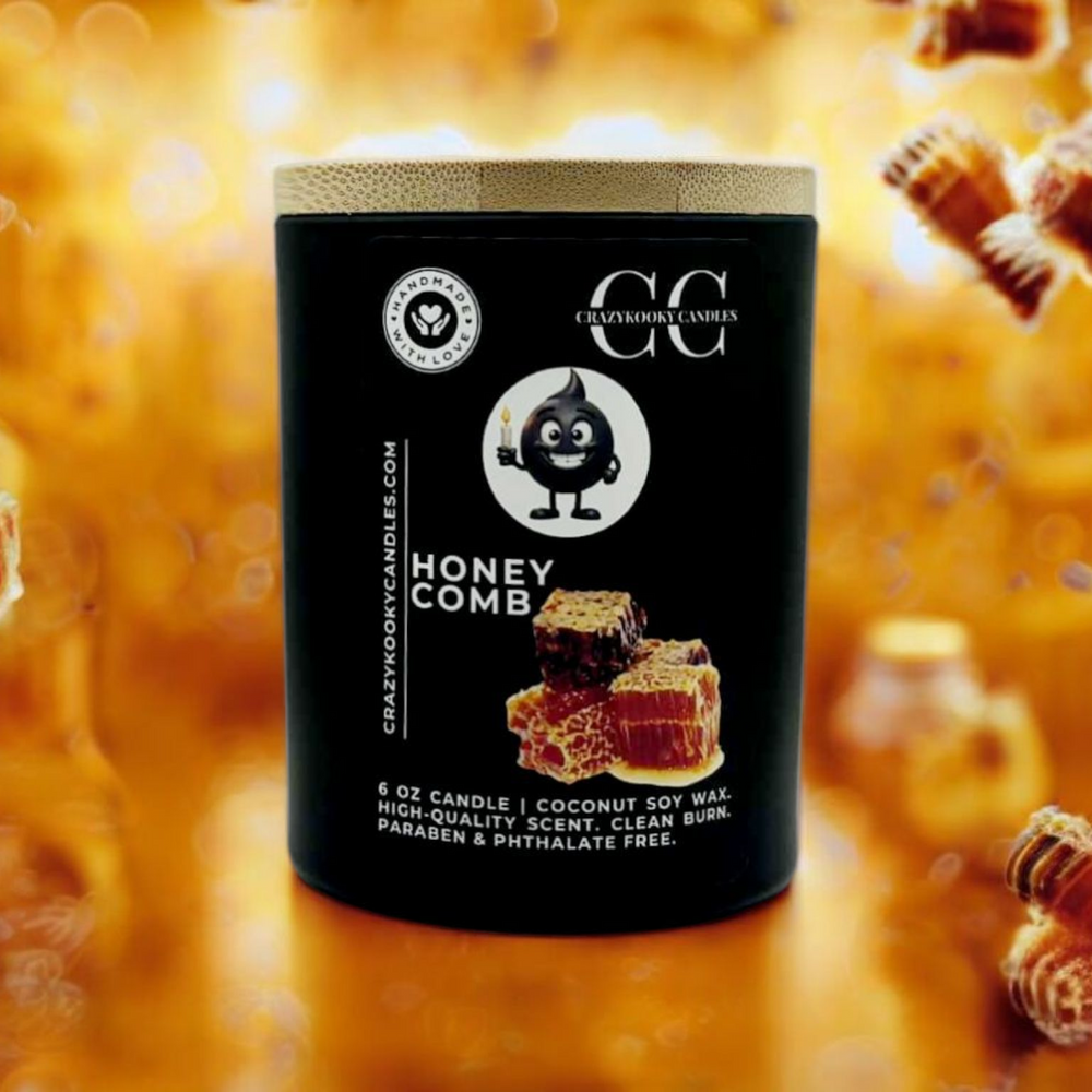 HONEY COMB - Funny Candle, Scented Coconut Soy Candle, 6oz