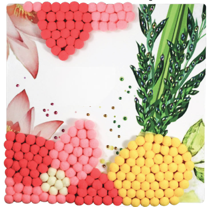 Pompom Art Floral Kit