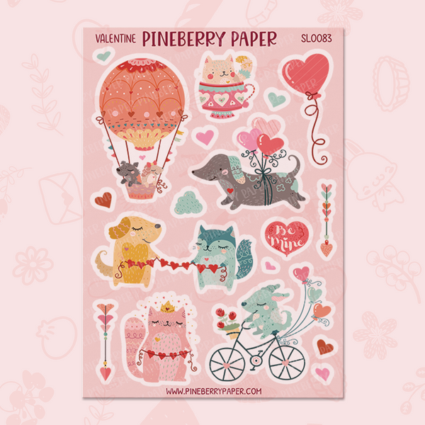 Valentine Dogs & Cats | SL0083 | Transparent Matte