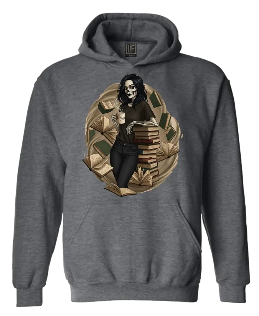 Skeleton Book Girl Hoodie
