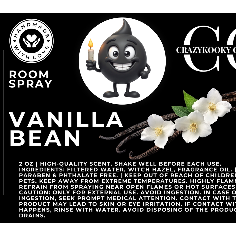VANILLA BEAN - Room Spray, 2oz