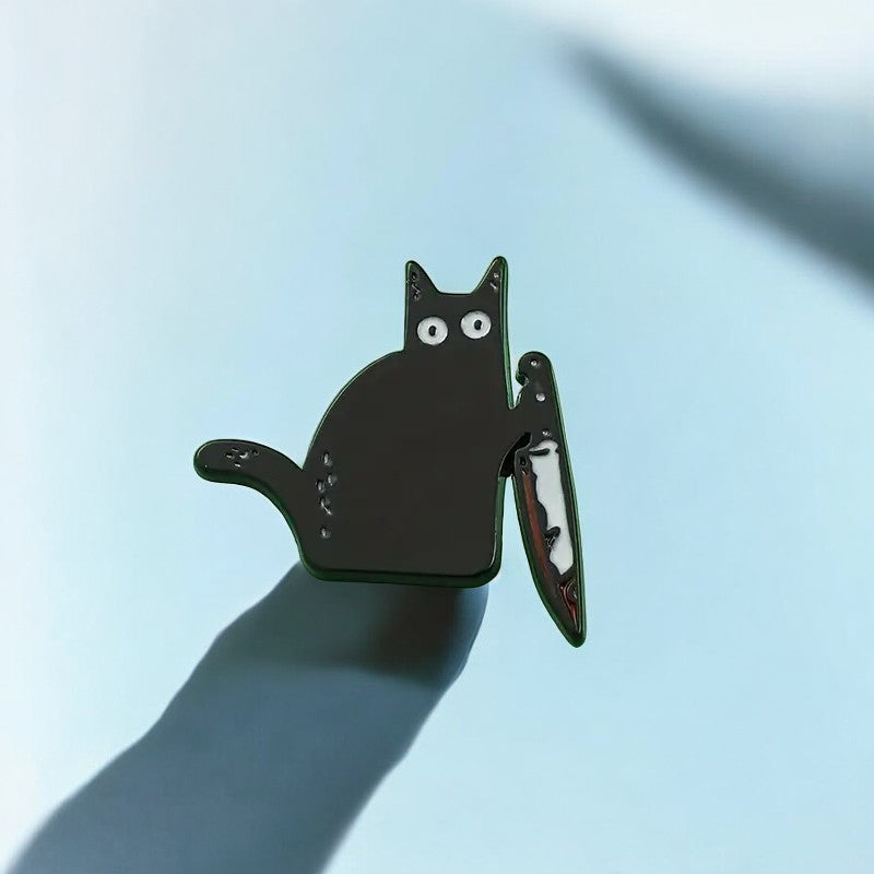 Midnight Mischief Kitty Enamel Pin