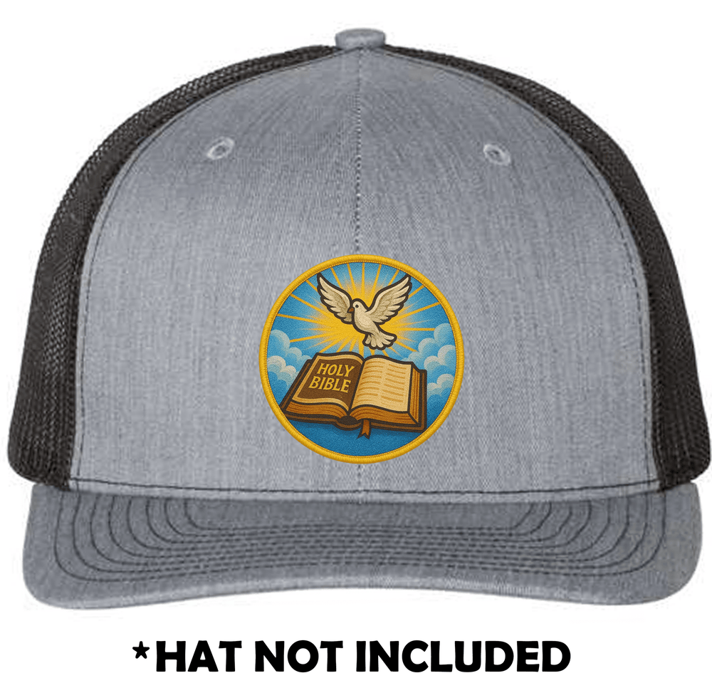 Holy Bible With Bird and Glowing UV Printed Hat Patch