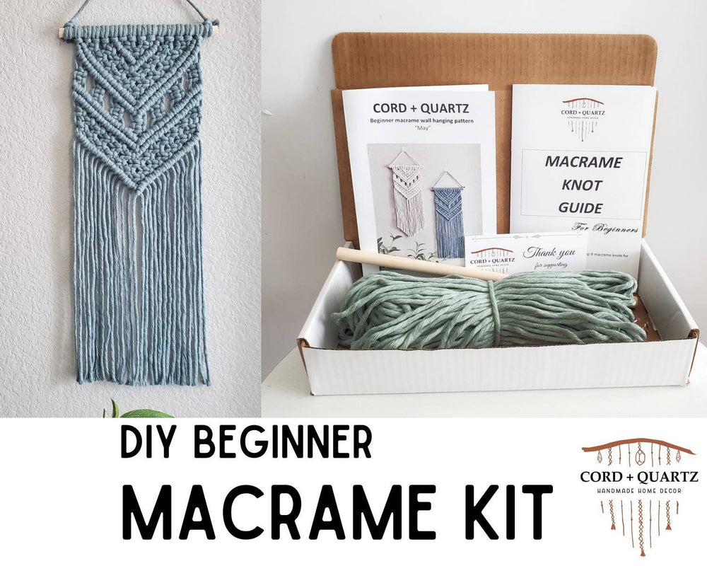 Macrame wall hanging kit "May". Beginner DIY kits