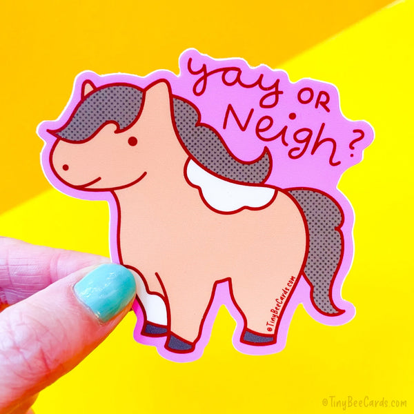 Horse Lover Vinyl Sticker Yay or Neigh Decal