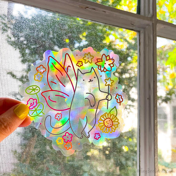 Fairy Cat Suncatcher Decal