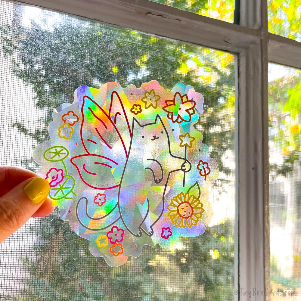 Fairy Cat Suncatcher Decal