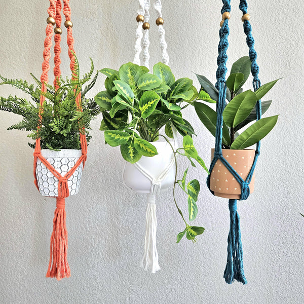 Macrame plant hangers. Ready to ship.