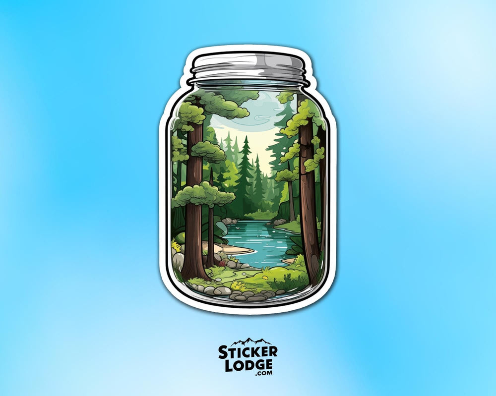 Nature in a Jar Vinyl Sticker