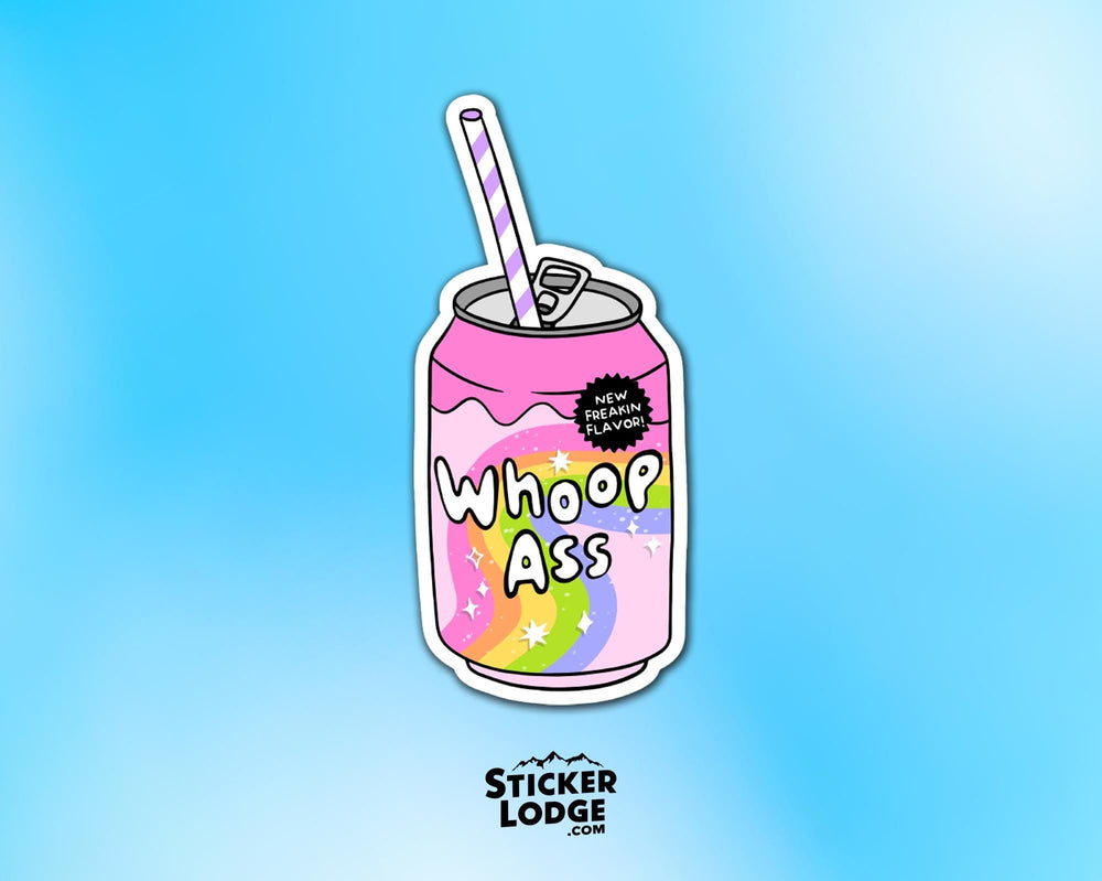 Can of Whoop Ass Vinyl Sticker