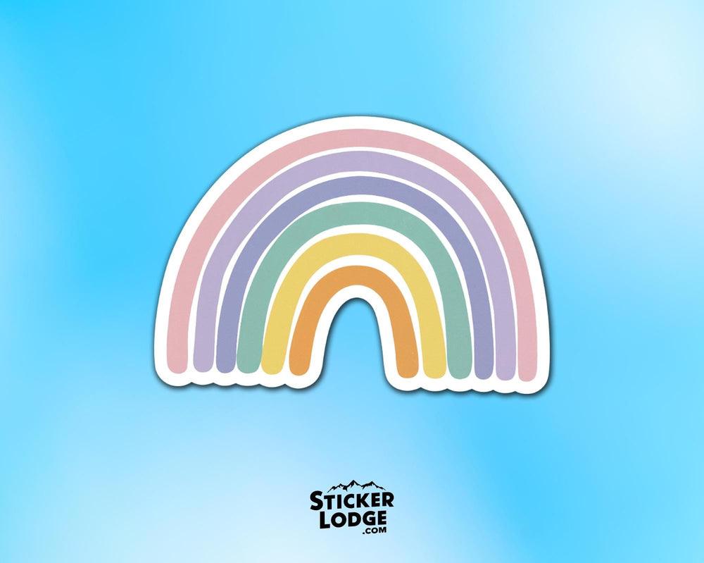 Vibrant Pastel Rainbow Vinyl Sticker