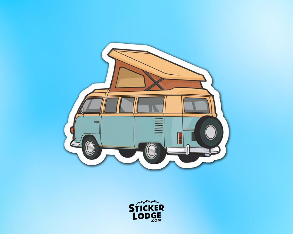 Vintage Van Life Campervan Vinyl Sticker