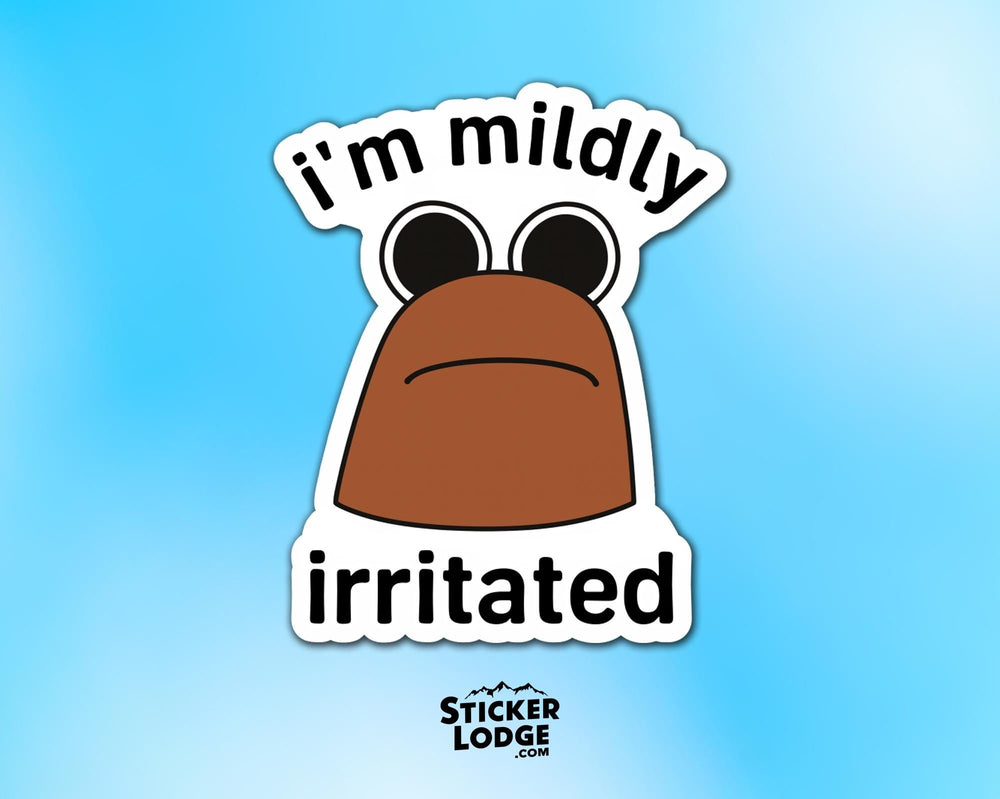 I'm Mildly Irritated Marcus The Worm Vinyl Sticker