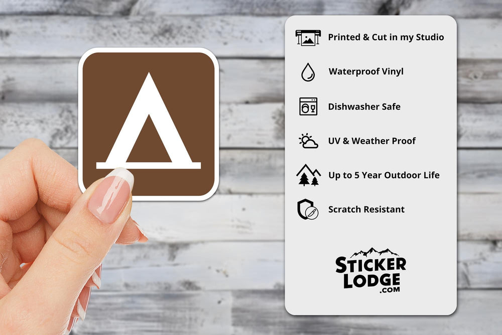 Camping National Park Symbol Vinyl Sticker