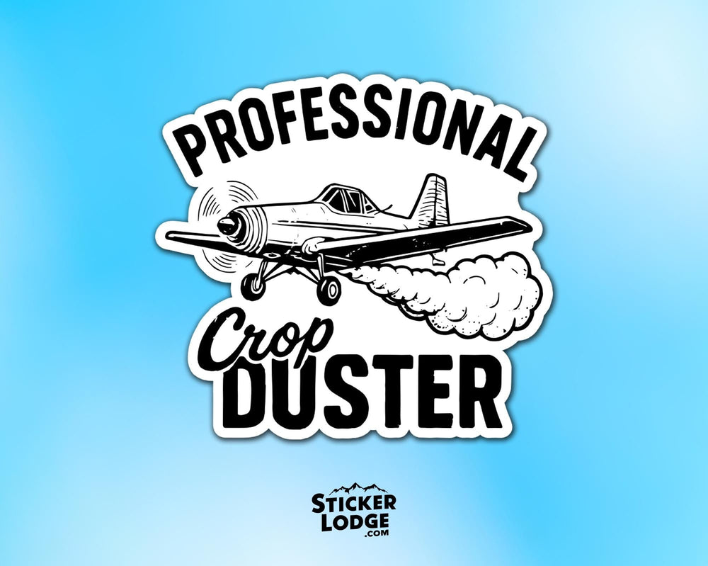 Professional Crop Duster Vinyl Sticker