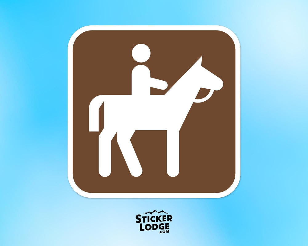 Horseback Riding National Park Symbol Vinyl Sticker