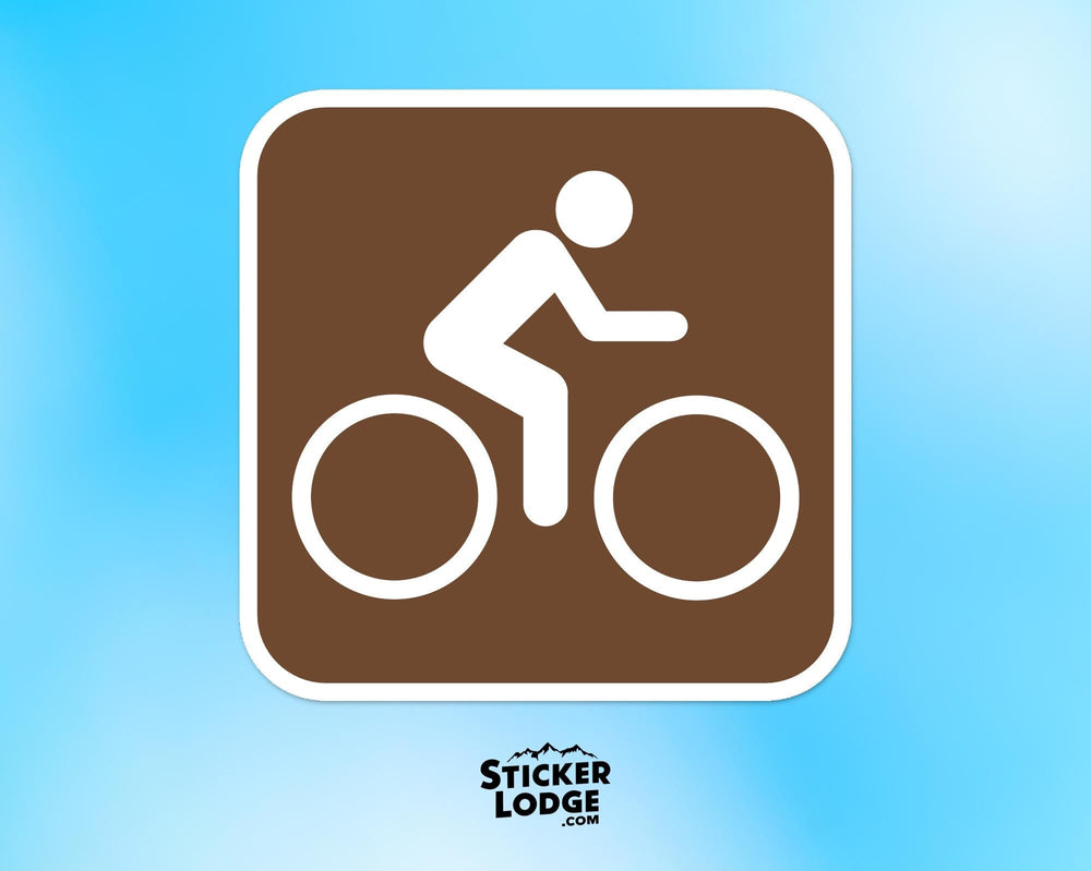 Bicycle Trail National Park Symbol Vinyl Sticker