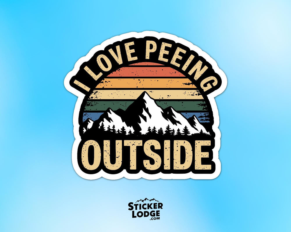 I Love Peeing Outside Vinyl Sticker
