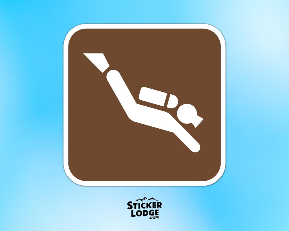 Scuba Diving National Park Symbol Vinyl Sticker