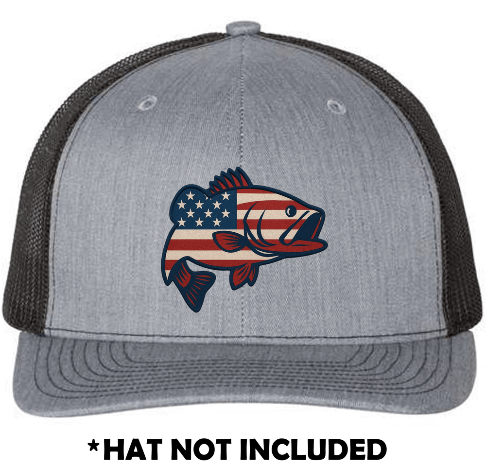 Jumping Fish American Flag UV Printed Hat Patch