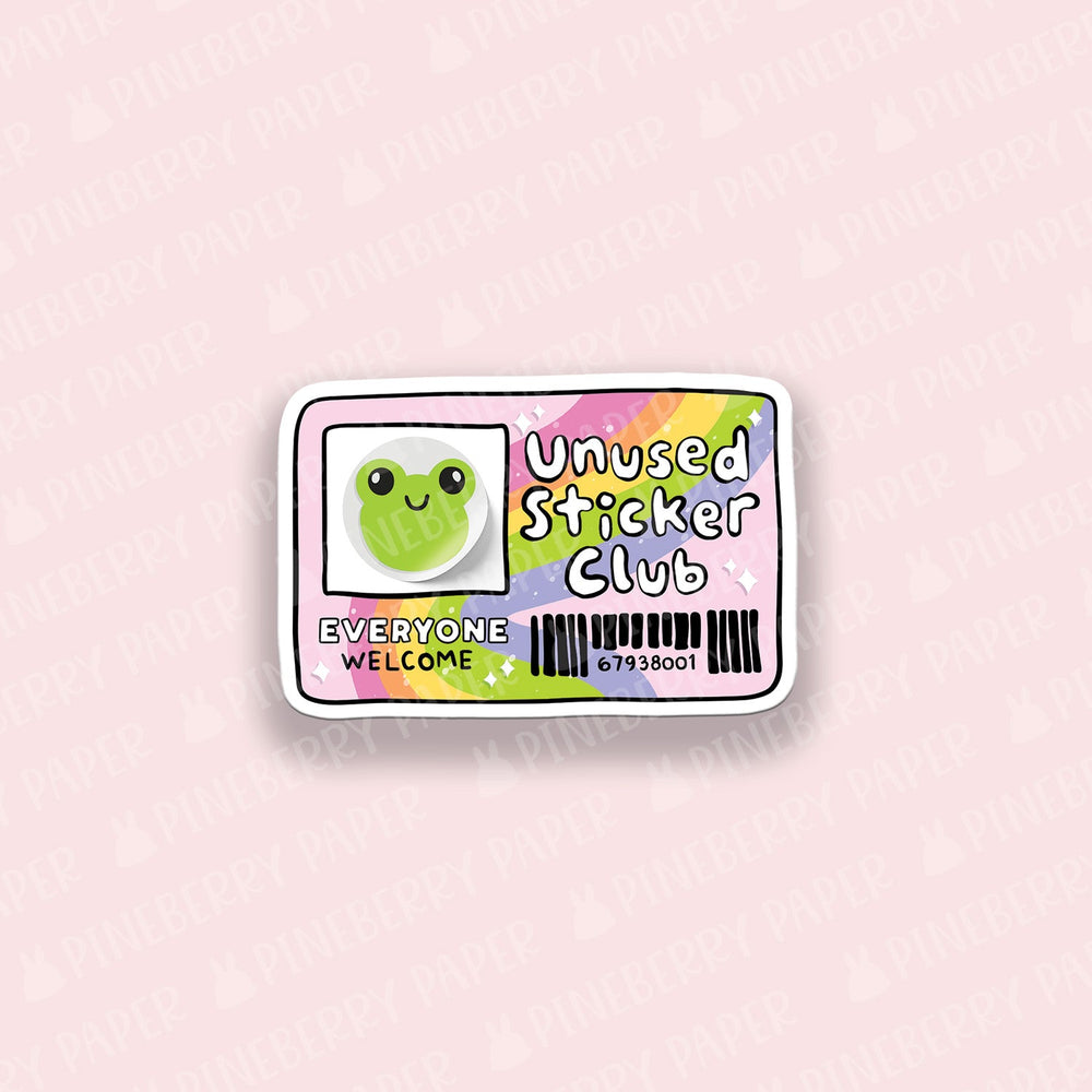 Unused Sticker Club Vinyl Sticker