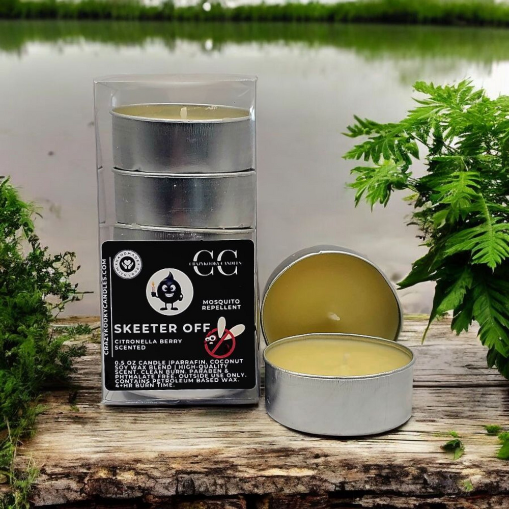 SKEETER OFF - Citronella Berry Scented Tea-Light Candles, 0.5oz