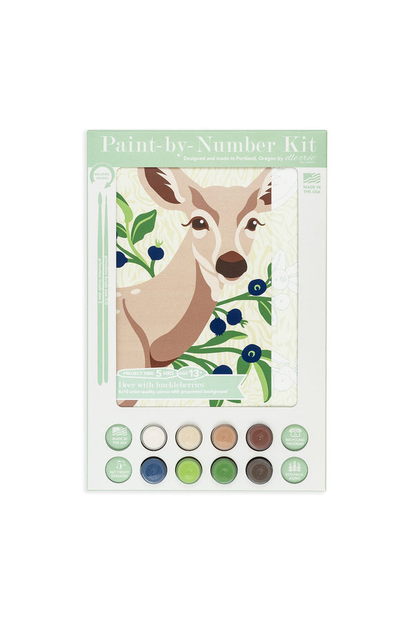 Deer with Huckleberries | 8x10 paint-by-number kit