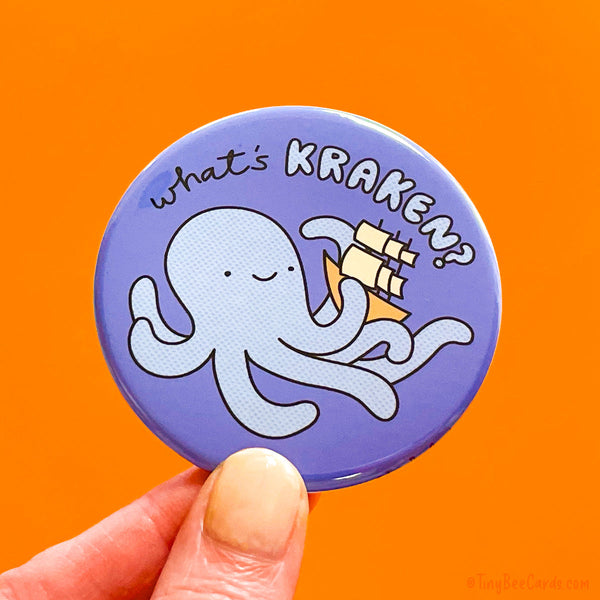 Funny Kraken Magnet or Pin