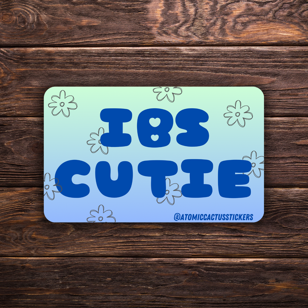 IBS Cutie Sticker | Chronic Illness Humor | Tummy Hurts Sticker | Funny Digestive Disorder Sticker | Vinyl Sticker