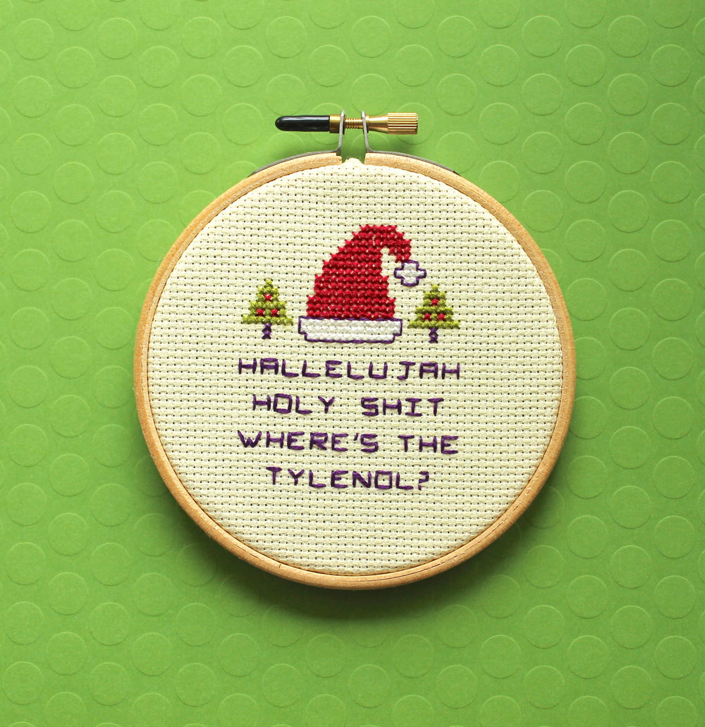 Christmas Holiday Counted Cross Stitch DIY Kit Beginner