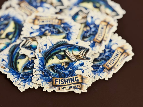 Fishing Is My Thereapy UV Printed Patches