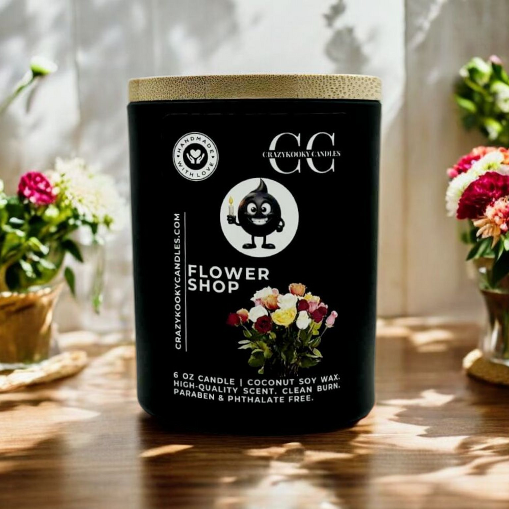 FLOWER SHOP - Funny Candle, Scented Coconut Soy Candle, 6oz