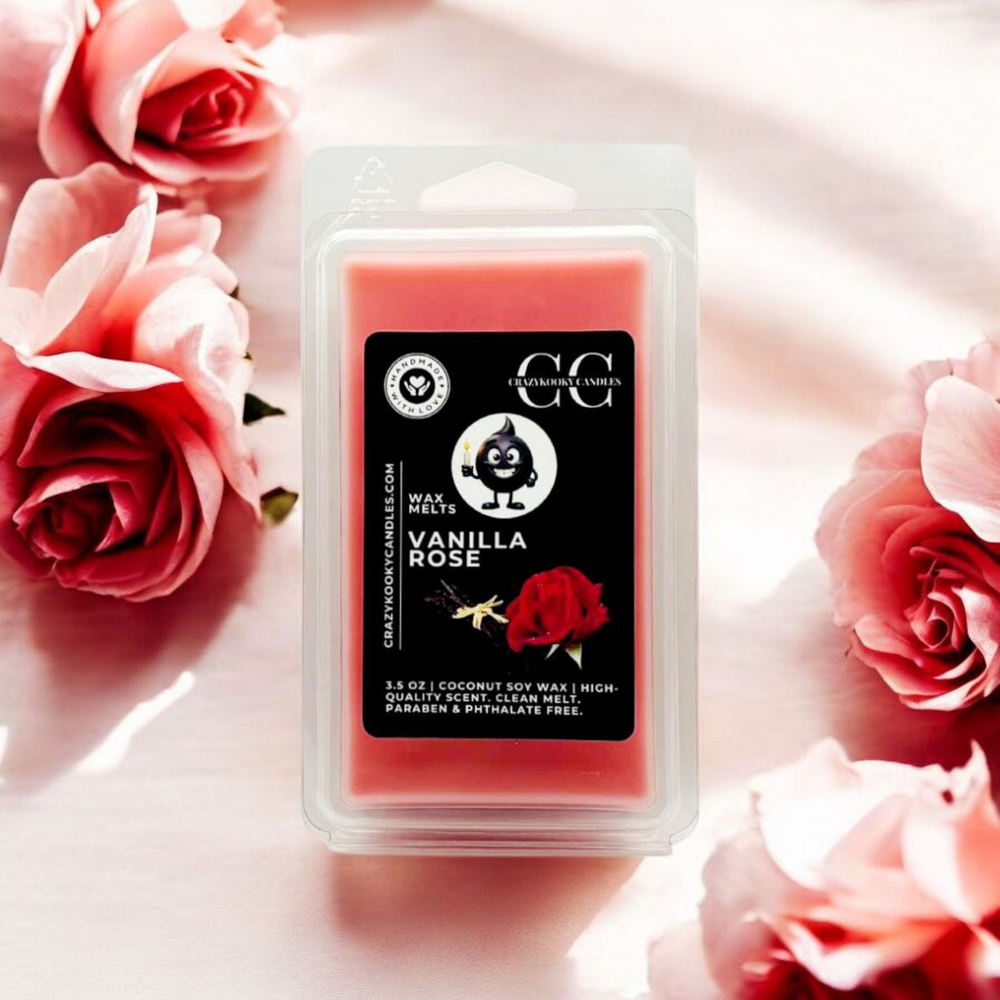 VANILLA ROSE - Wax Melts, Scented Coconut Soy, 3.5oz
