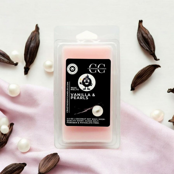 VANILLA & PEARLS - Wax Melts, Scented Coconut Soy, 3.5oz