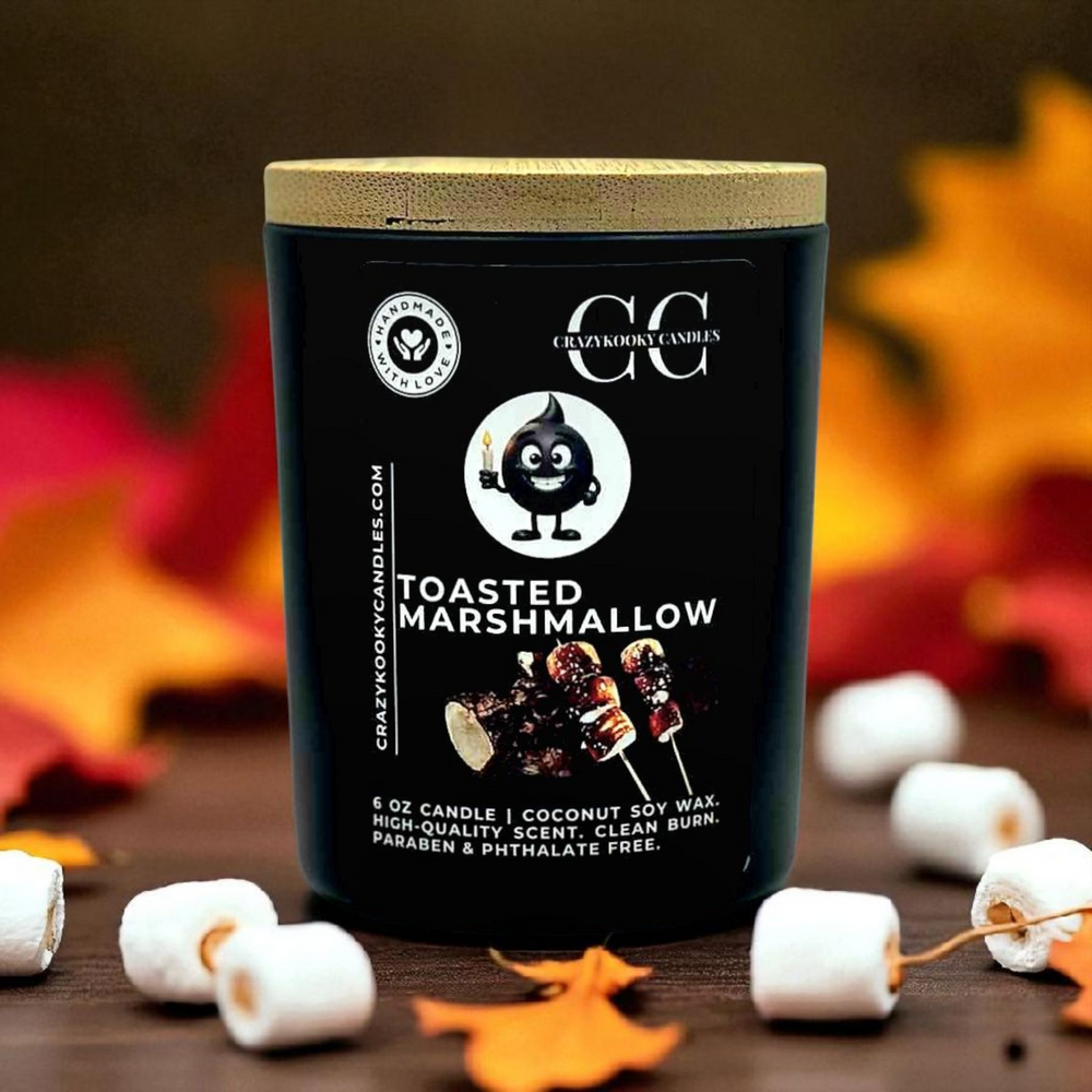 TOASTED MARSHMALLOW - Funny Candle, Scented Coconut Soy Candle, 6oz